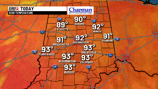 Hot And Humid With A Spotty Afternoon Storm Possible Wish Tv