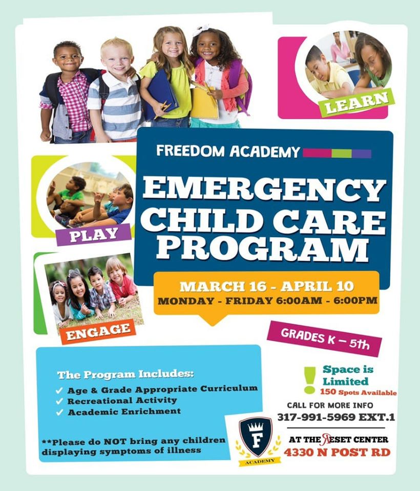 Emergency Childcare Program Flyer