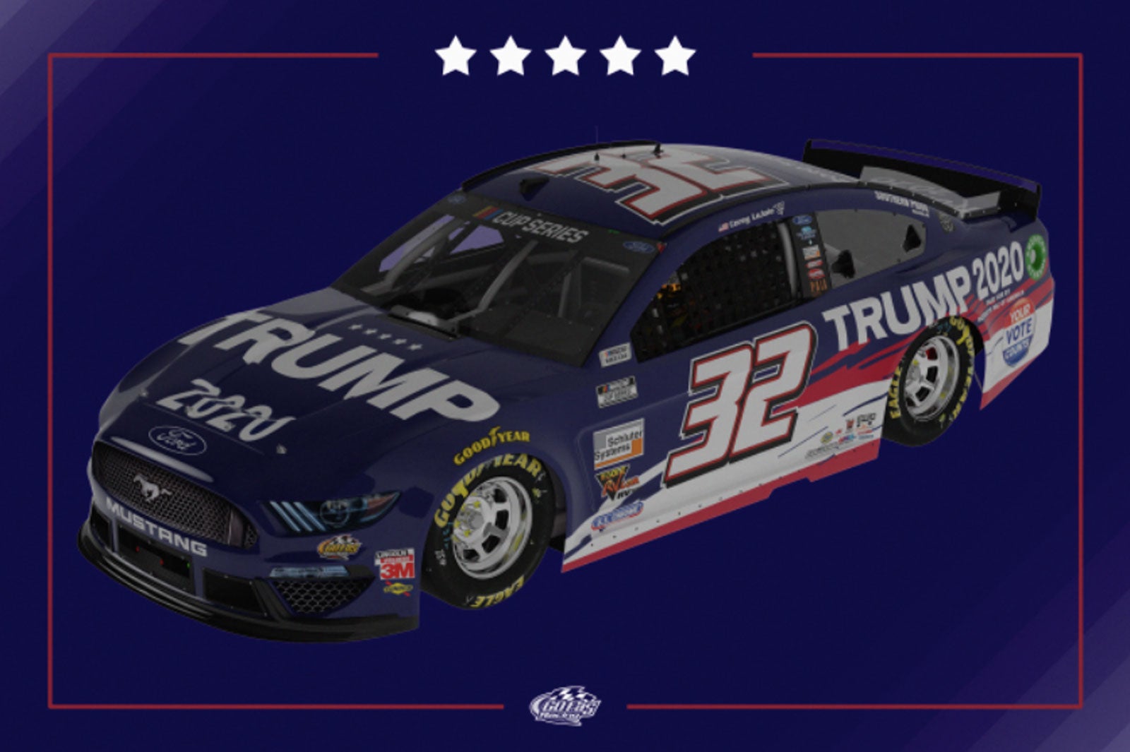 NASCAR driver Corey Lajoie will drive a Trump 2020 car at Sundays Brickyard 400
