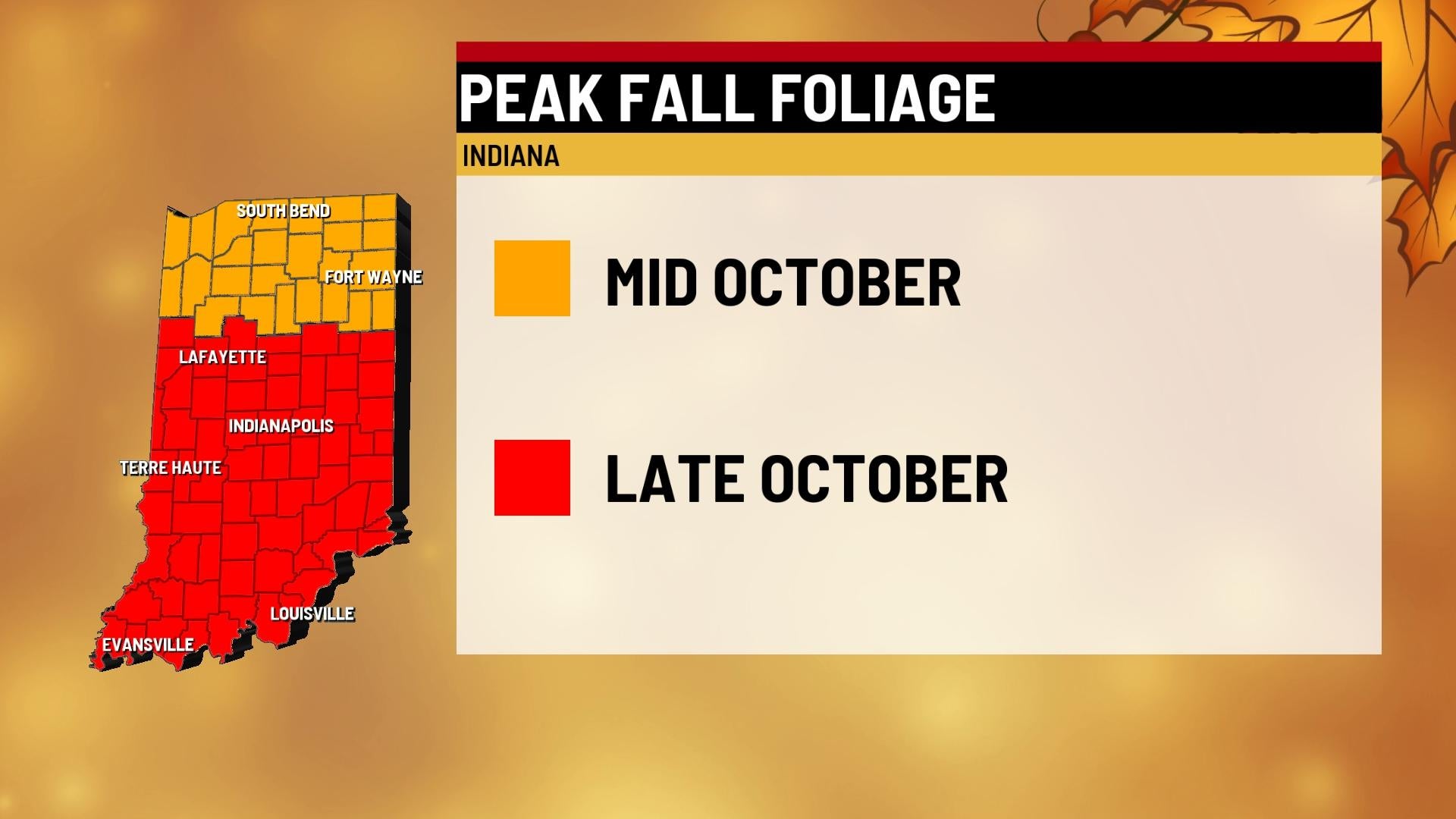 When to expect peak fall foliage in Indiana? Indianapolis News