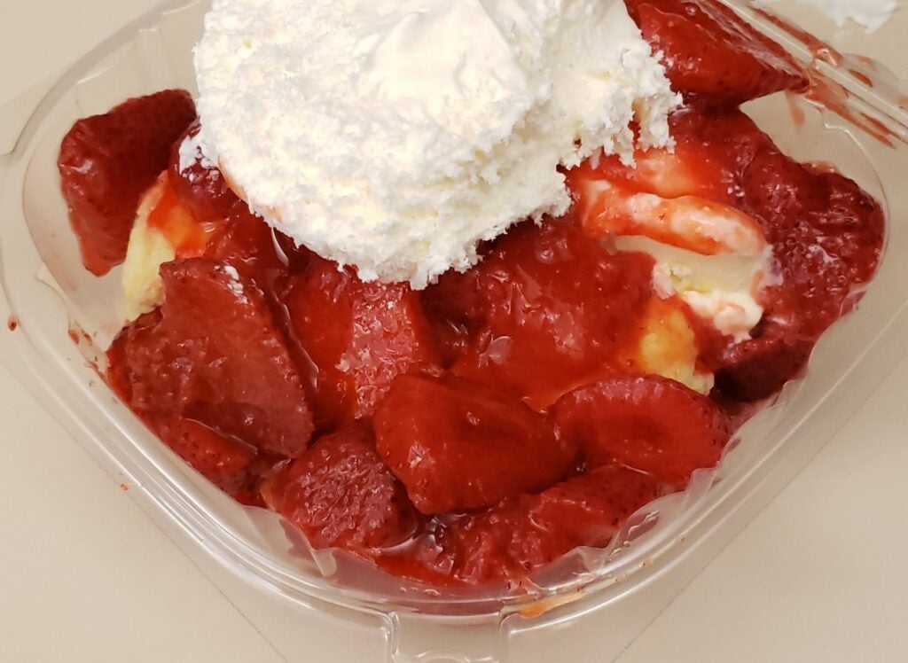 For $10, you can get "The Works" at the 57th annual Indy Strawberry Festival. It includes  "The Works" is our premium offering that includes one hand-crafted shortcake biscuit, one ladle of strawberries with juice, one scoop of ice cream, and one dollop of whipped topping. (WISH Photo/Ashley Fowler)