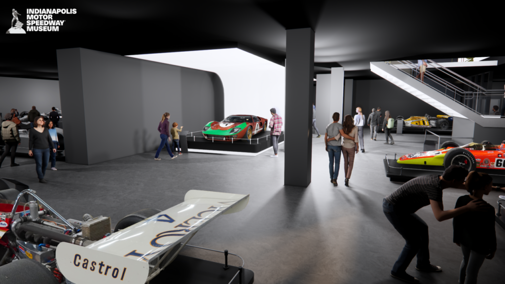 A renderings of the IMS Museum’s transformed exhibits and experiences. (Provided Photo/Indianapolis Motor Speedway Museum)