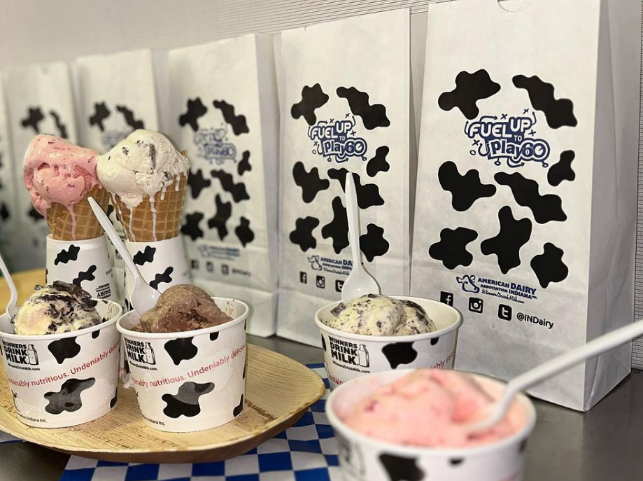 Indiana State Fair's "Dairy Bar" serving milkshakes and ice cream