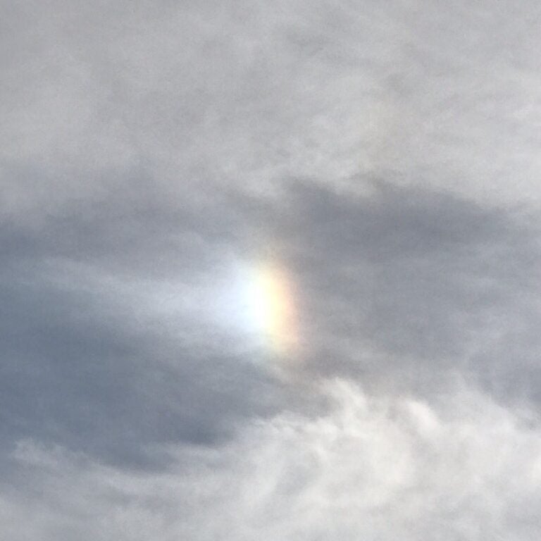 Sun dog photo provided by Kimberly Rottinghaus. Taken this weekend in New Castle, Indiana.