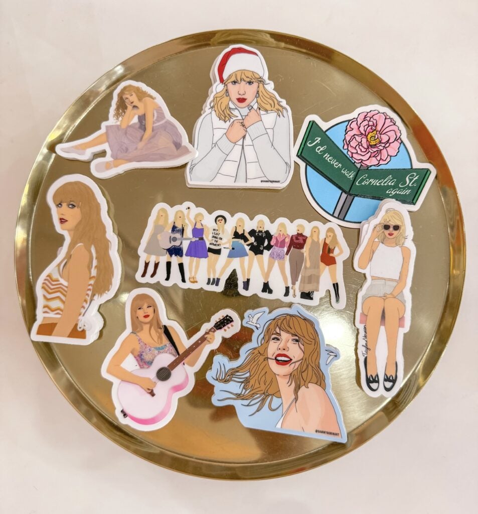 Various Taylor Swift ornaments