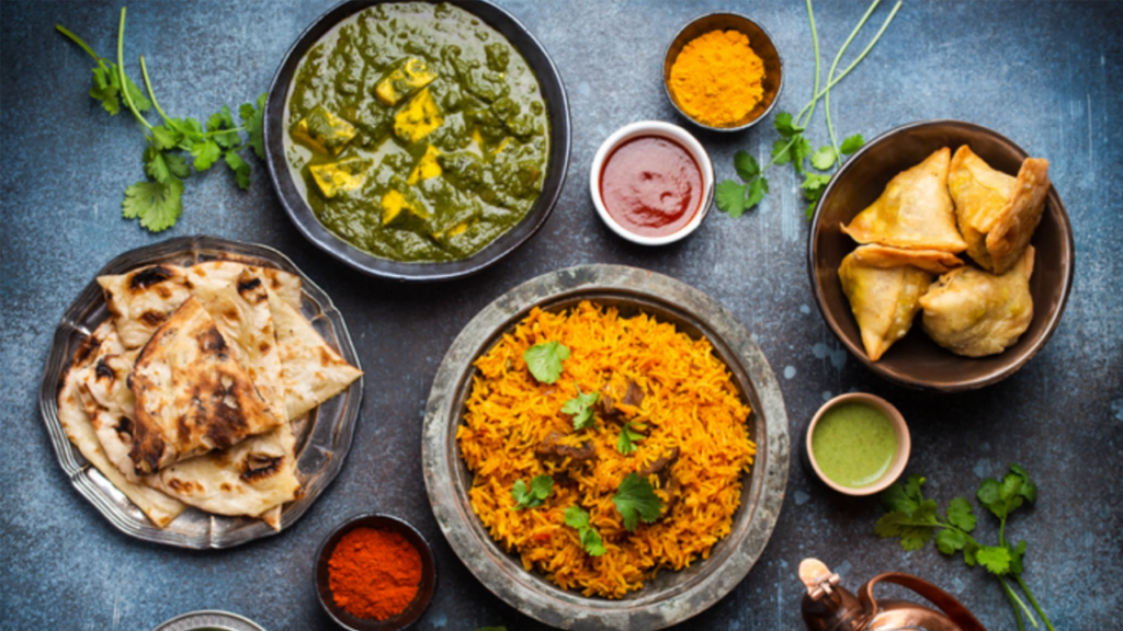 various indian dishes