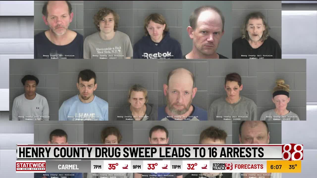 16 arrested during multi-agency drug bust in Henry County